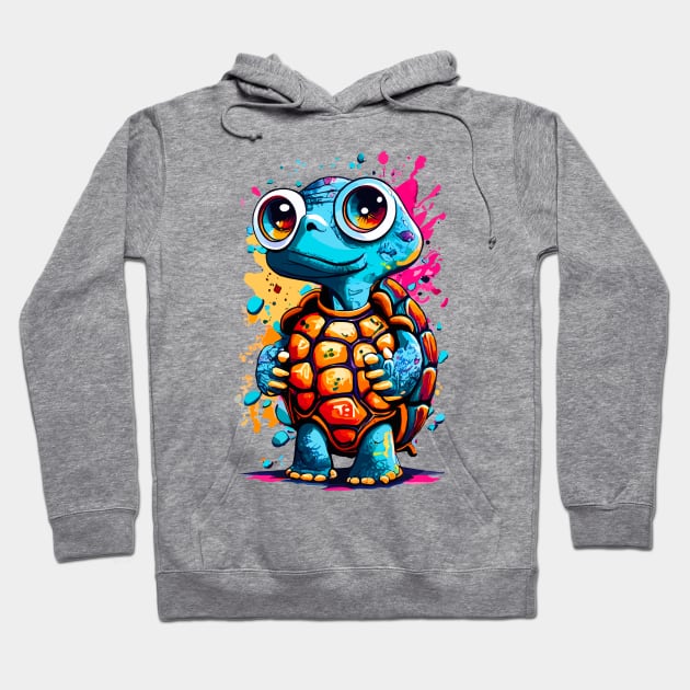 Turtle Colourful - Cute Turtle - I love Turtles Hoodie by BigWildKiwi